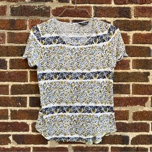 Lucky Brand floral maximalist tee shirt